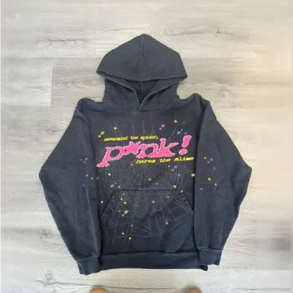 Sp5der Hoodie Black V1 Size Medium